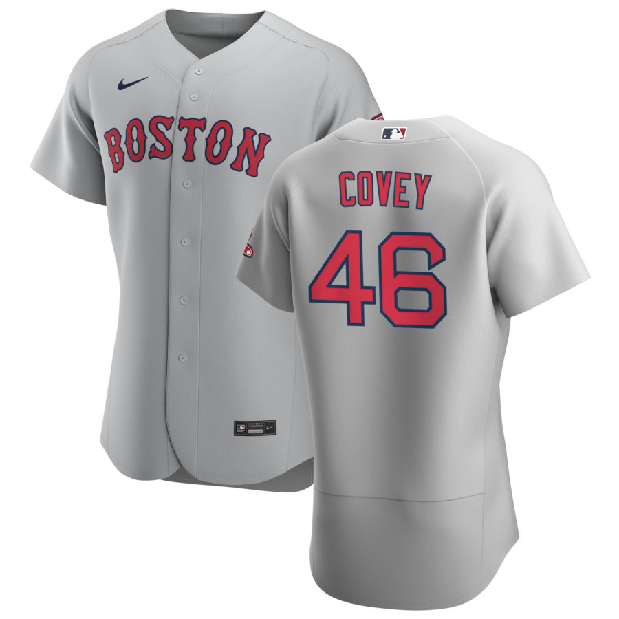 Boston Red Sox #46 Dylan Covey Men Nike Gray Road 2020 Authentic Team MLB Jersey